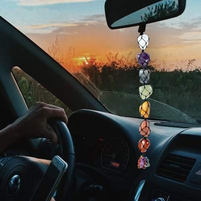 Seven Chakras Healing Crystals Home Interior Decoration Car Hanging Ornaments Window Decoration Good Luck Home Decoration